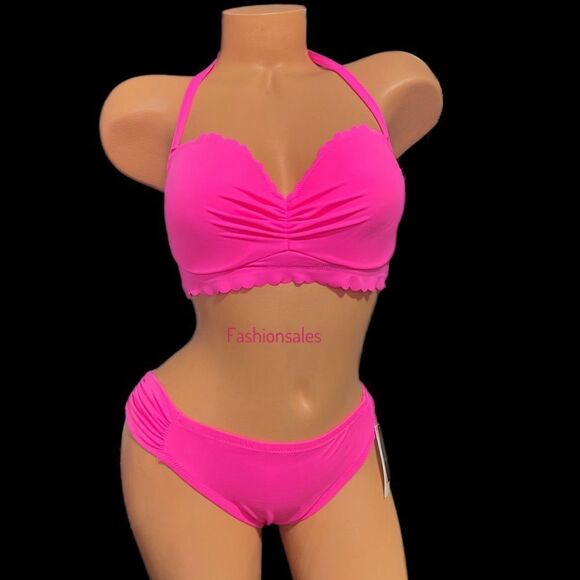 Victorias Secret Swim Zuma Sweetheart Bikini top & Bottoms Set Pink 38B / L - Picture 3 of 4